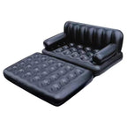 Inflatable sofa bed with pump