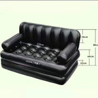 Inflatable sofa bed with pump