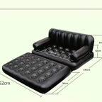 Inflatable sofa bed with pump
