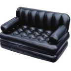 Inflatable sofa bed with pump