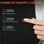 Heated vest for women with dual control and 9 heating zones – comfort and warmth for every season