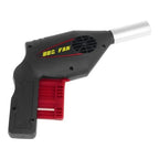 Portable air blower for quick ignition when cooking outdoors
