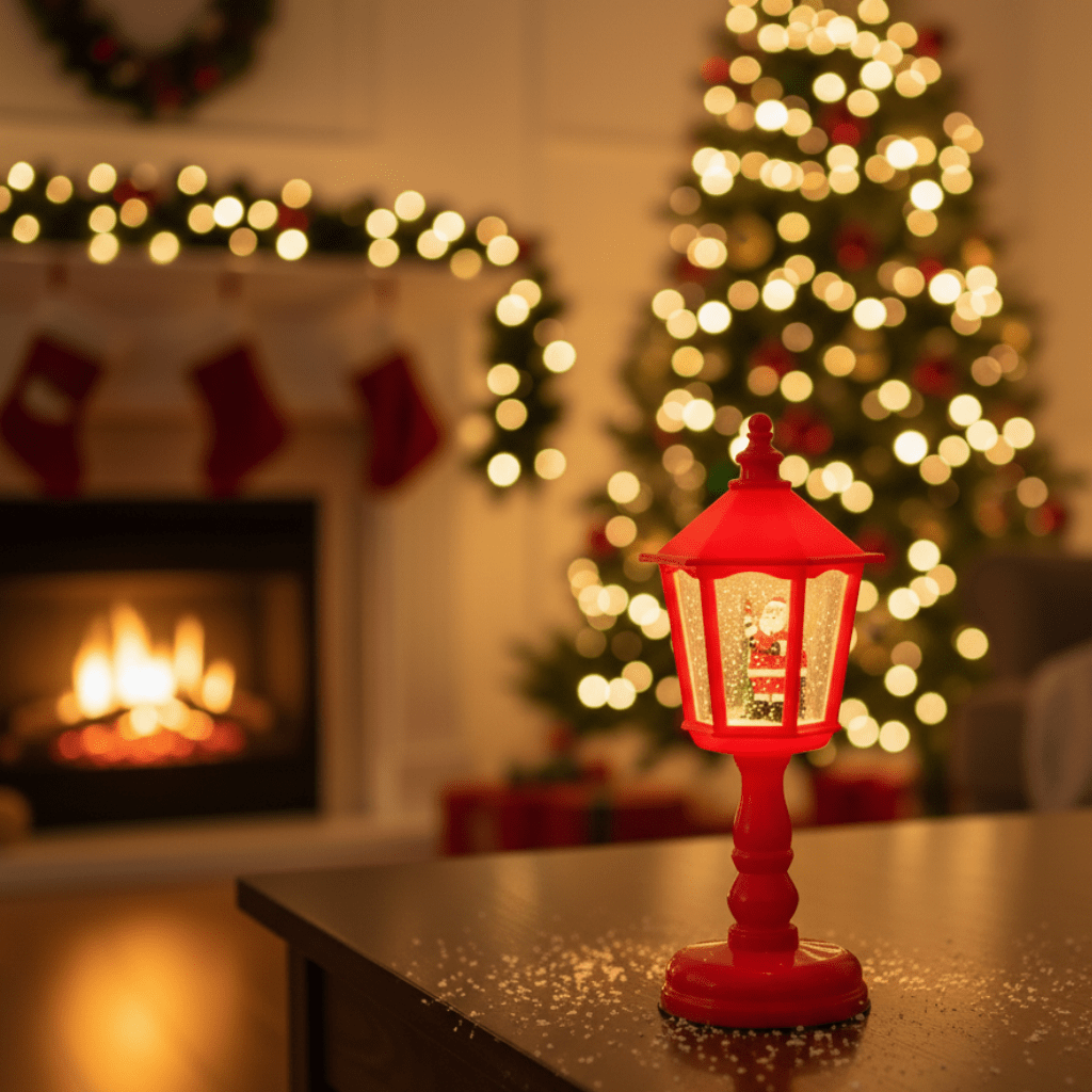 Illuminated Snow Globe Lantern for Magical Christmas Decoration