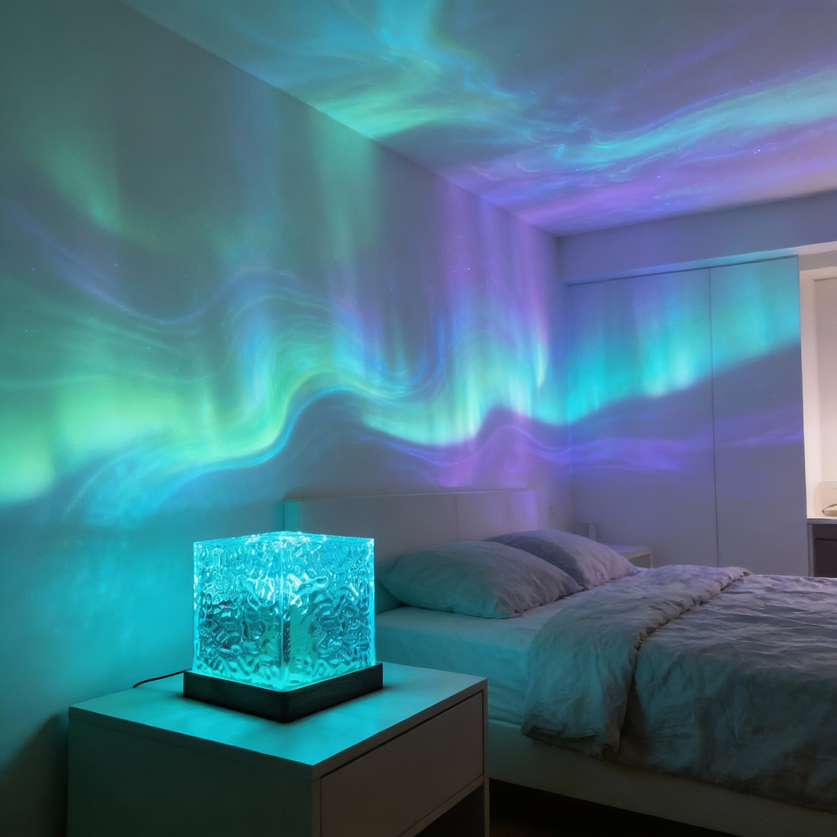 AuroraGlow Northern Lights Lamp – 16 Colour LED Mood Light with Remote
