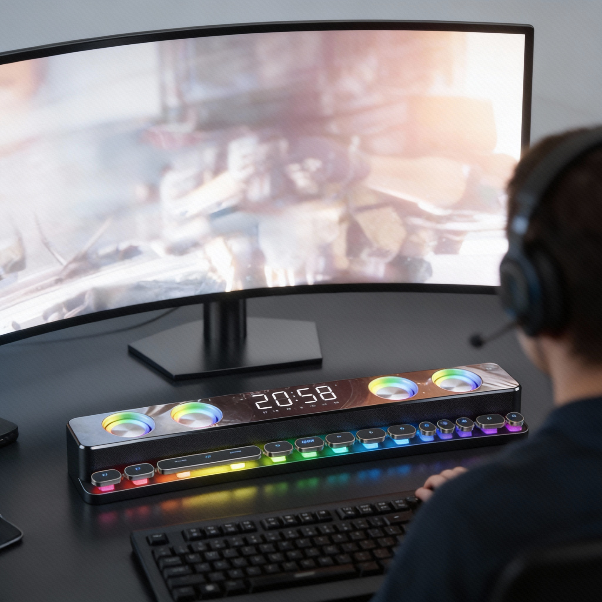 Wireless Gaming Sound Bar Bluetooth Speaker