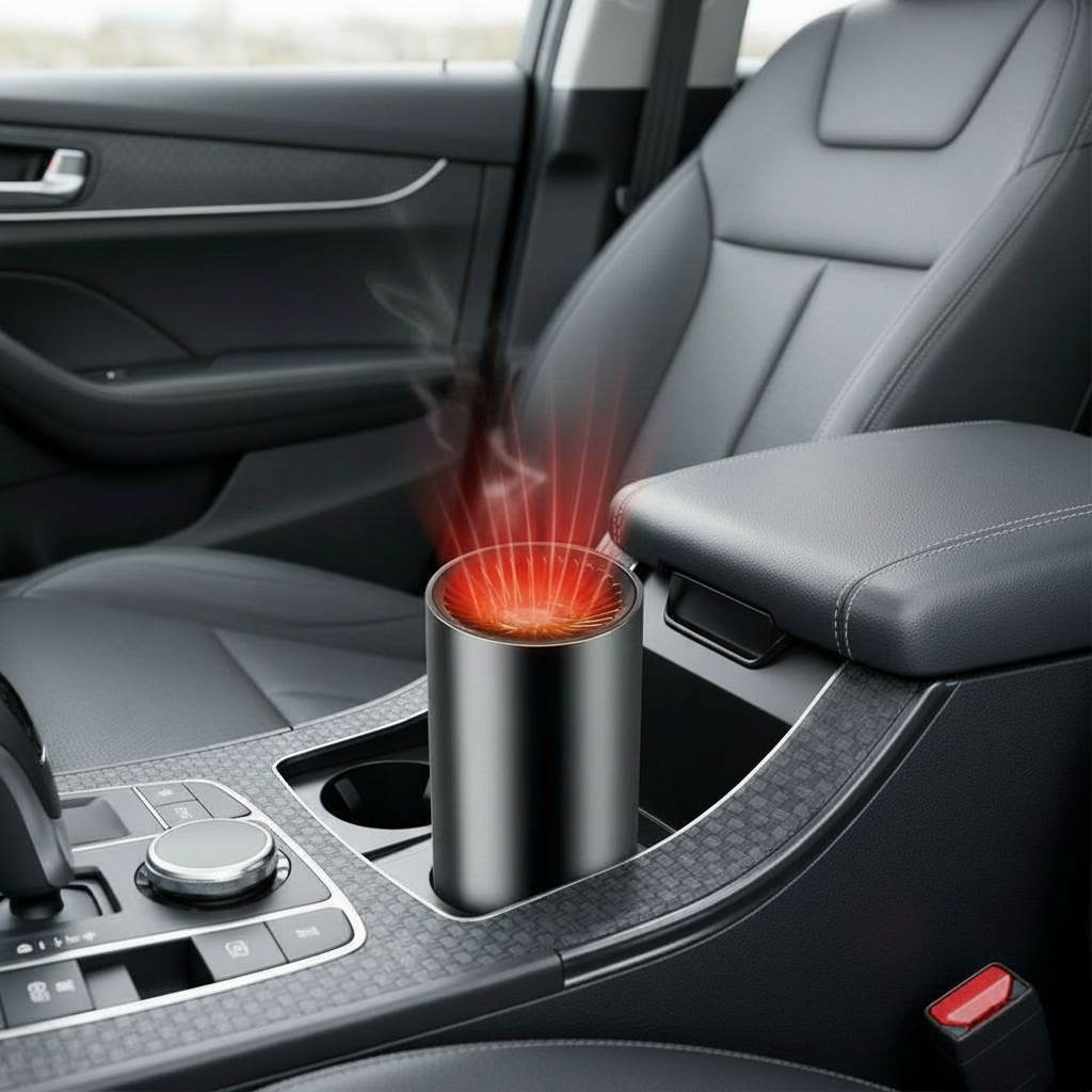 Fast Heating Cup Shape Car Warm Air Blower - Fast Heating & Cooling Adjustable 360 Degree Rotatable Plug and Use for Car, SUV, RV and Truck