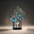 ChromaticCube Crystal Rainbow Refraction Art | Modern Desk Decor & Centerpiece