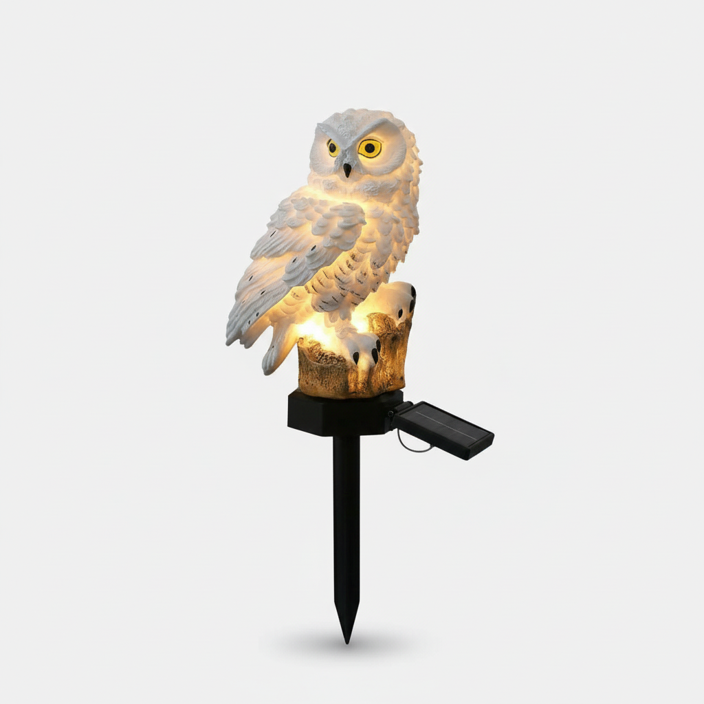 OwlGlow Solar-Powered Garden Lamp