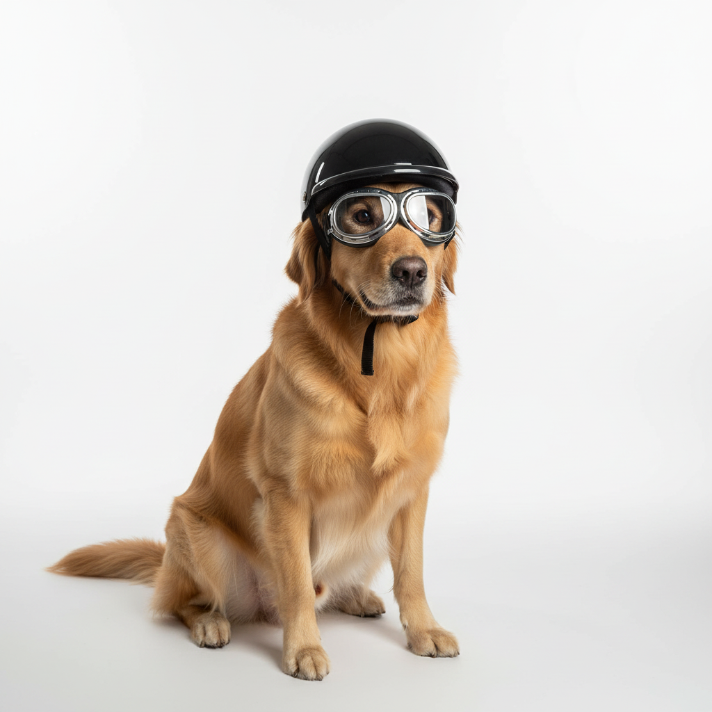 Motorcycle Helmet and Goggles for Dogs – Trendy and Safe