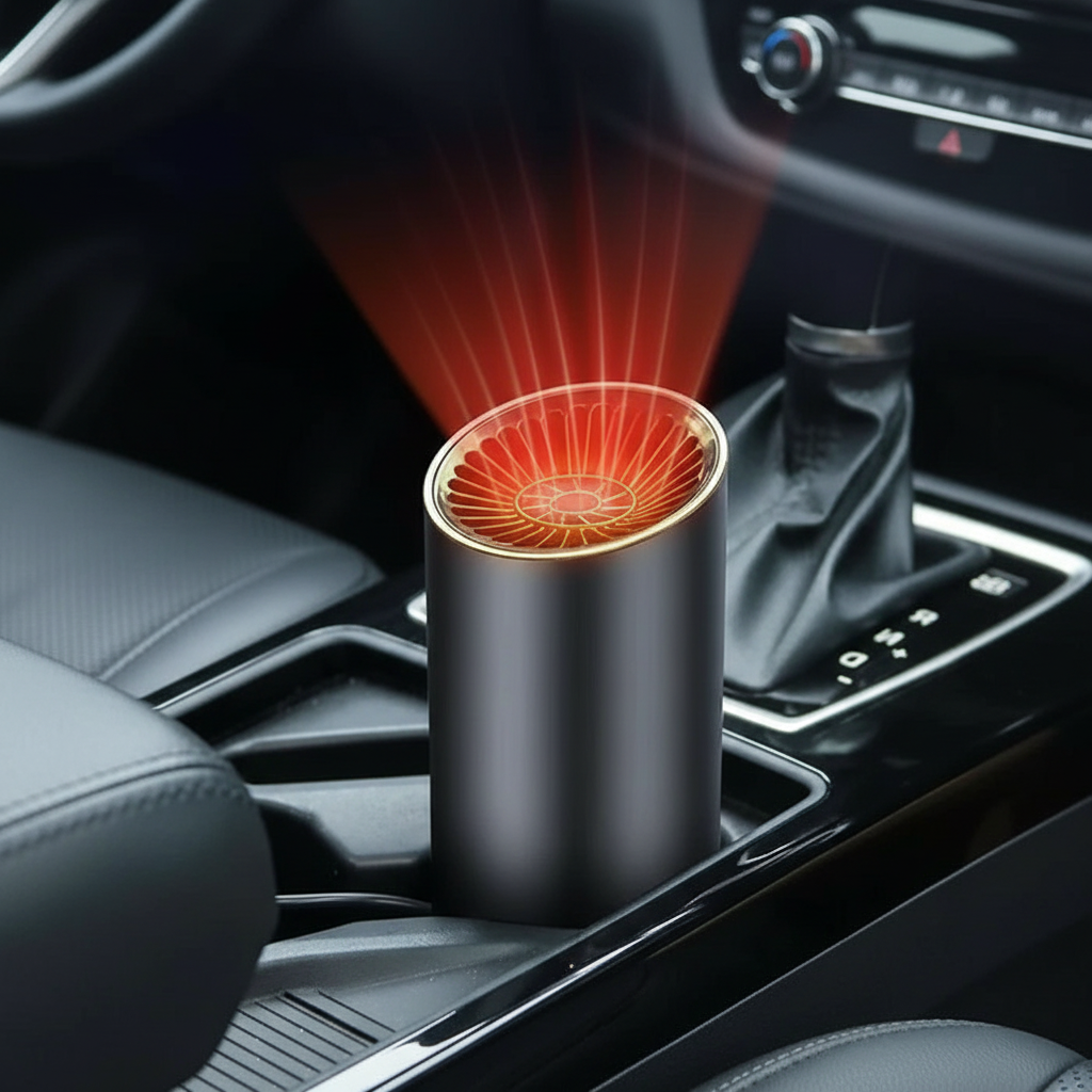 Fast Heating Cup-Shaped Car Warm Air Blower - Adjustable Fast Heating & Cooling, 360 Degree Rotatable Plug, Suitable for Car, SUV, RV, and Truck