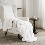 Plush Faux Fur Blanket with Silky Touch & Elegant Fall