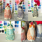 Dotted Cat Vase