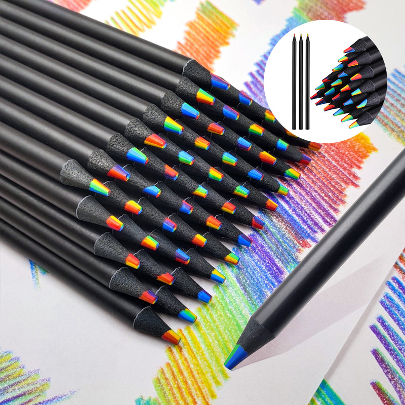 Fun Rainbow Gradient Colored Pencil