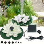 Lotus-shaped solar fountain pond decoration
