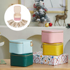 Leather jewelry box for travel