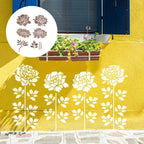 DIY Decoration - Garden Fence Large Flower Drawing Templates