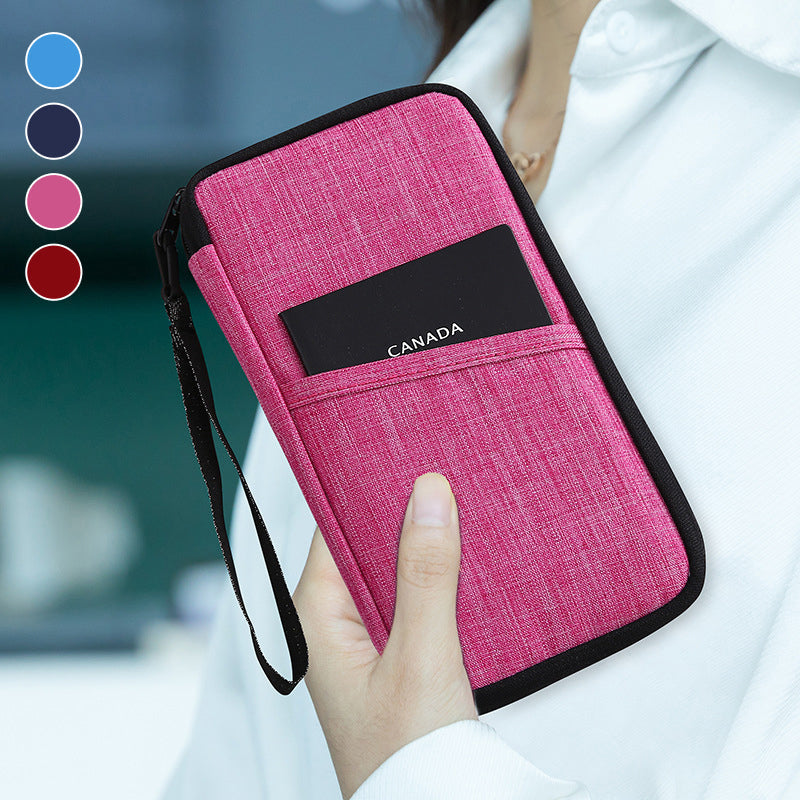 Multi-Pocket Family Travel Document Bag