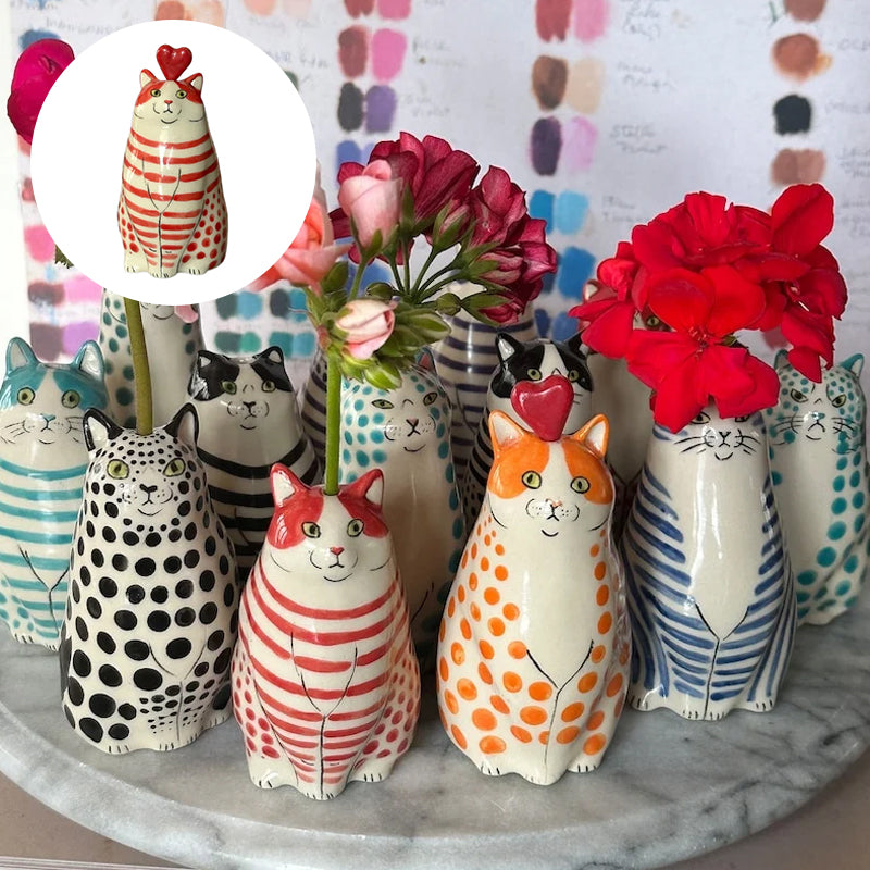 Dotted Cat Vase