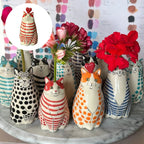 Dotted Cat Vase