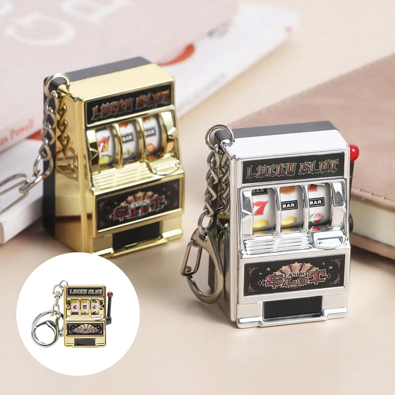Keychain designed as a slot machine