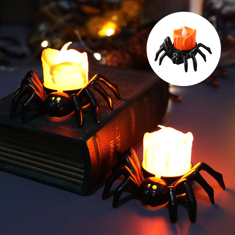️Halloween Spider Tealights Spooky Electric Flickering Artificial Candles