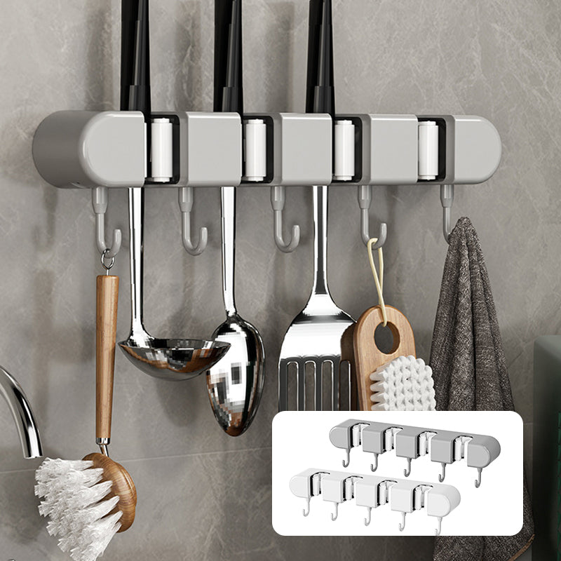 Multifunctional Mop Holder with Hooks