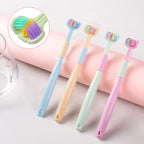 Three-sided toothbrush