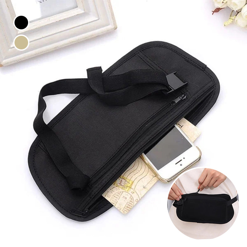 Sport Hip Bag Adjustable with Zipper Pockets