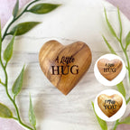 Small Pocket Hug Wooden Heart Token