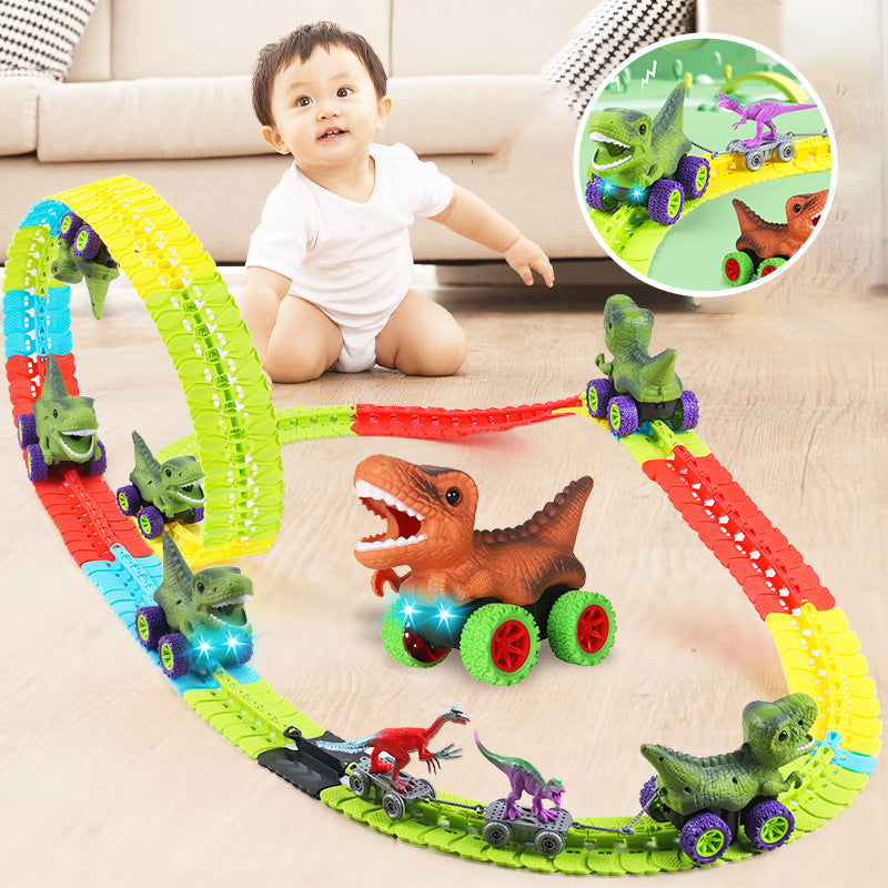 Roller Coaster Dinosaur Track Car