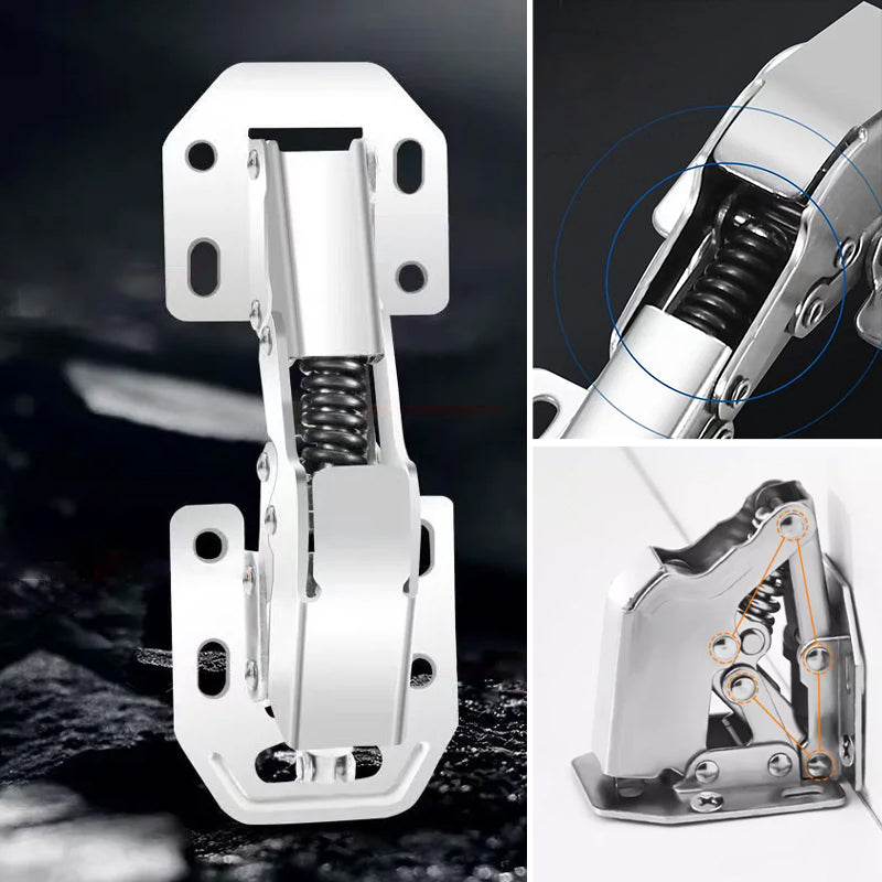 Hole-free and slit-free hinges