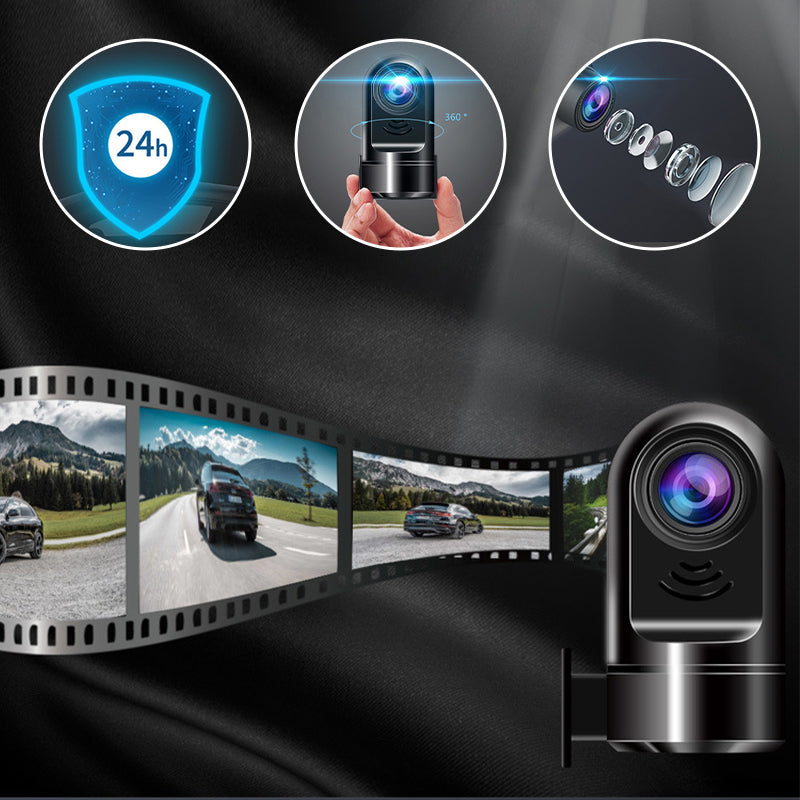 1080P HD Mini ADAS Dashcam with 360° Rotating Function