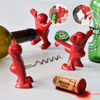 Happy Man Corkscrew - Bottle Opener, & Wine Stopper
