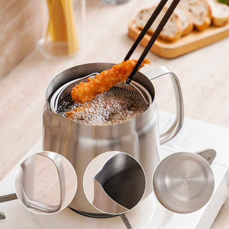 2-in-1 304 Stainless Steel Multifunctional Oil Filter Pot