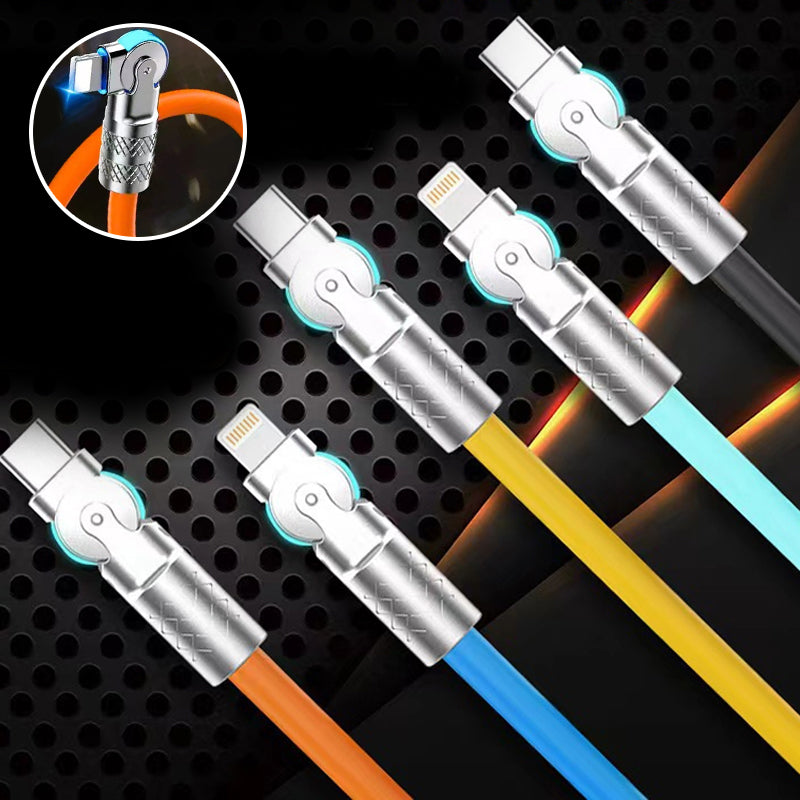Rotating elbow data cable
