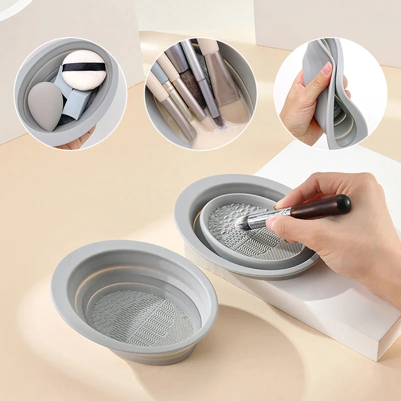 Silicone Makeup Brush Cleaner Bowl