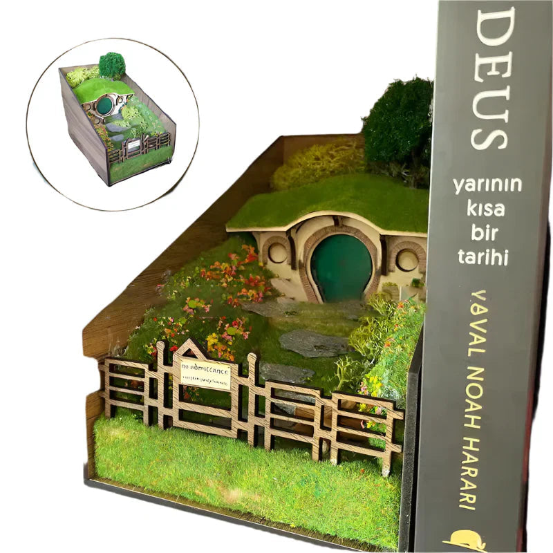 Handcrafted decorative book holders with micro landscape design