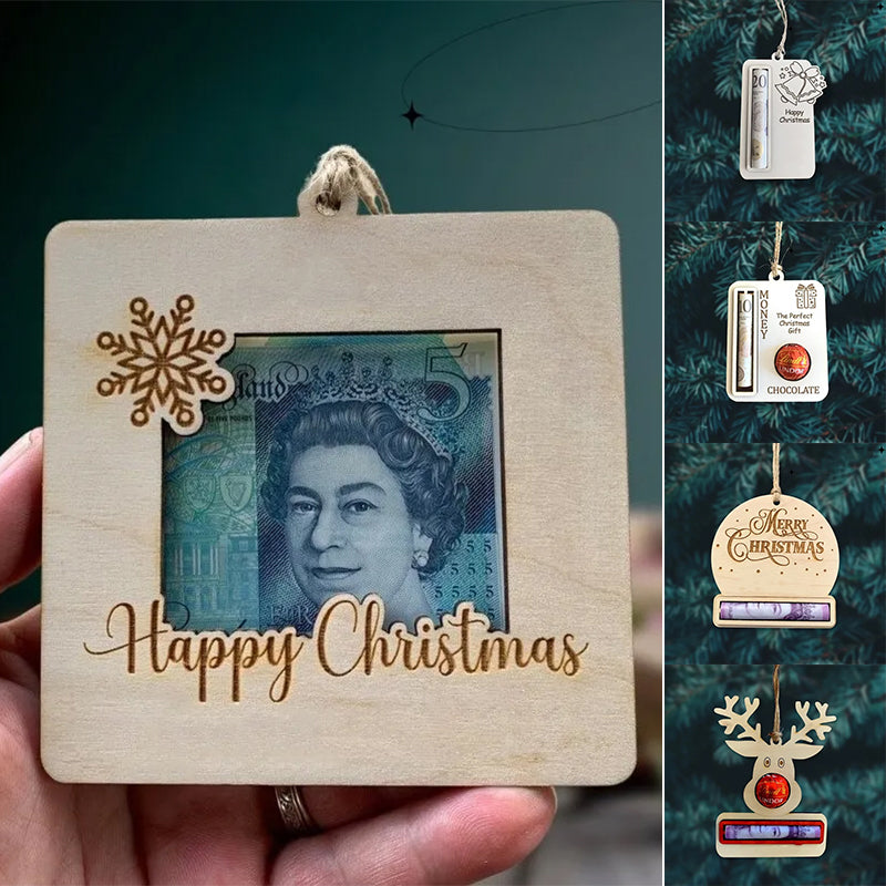 Christmas Money Clip Decoration made of Wood