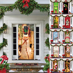 Christmas Door Decoration | Fabric Door Cover | Washable & Reusable