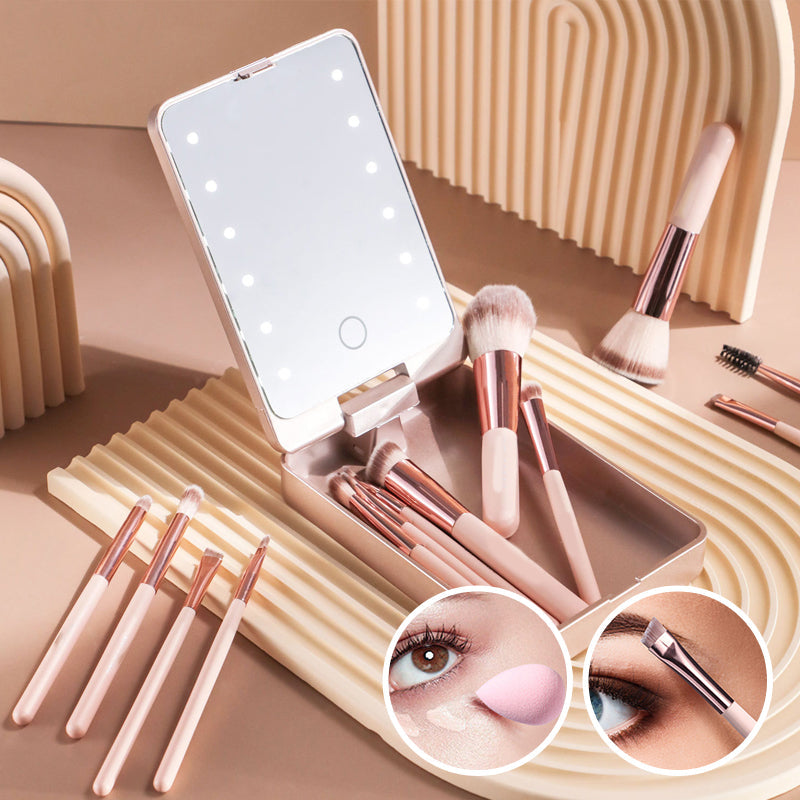 Set of 14 brushes with LED light