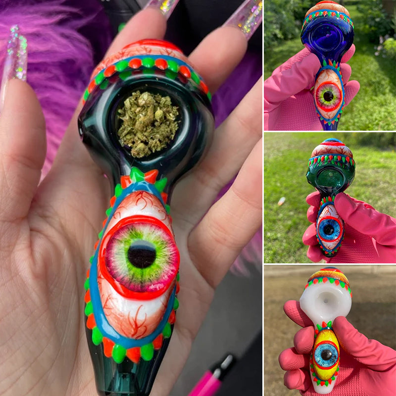 Tobacco pipe in eye shape