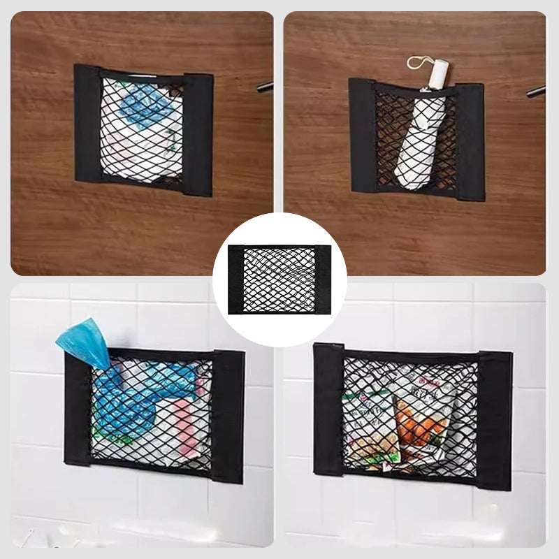 Plastic Bags Storage Net Bag (With Adhesive Tape)