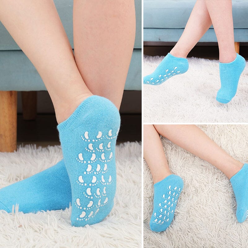 Moisturizing socks with gel lining