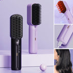 Portable negative ion hair straightener comb