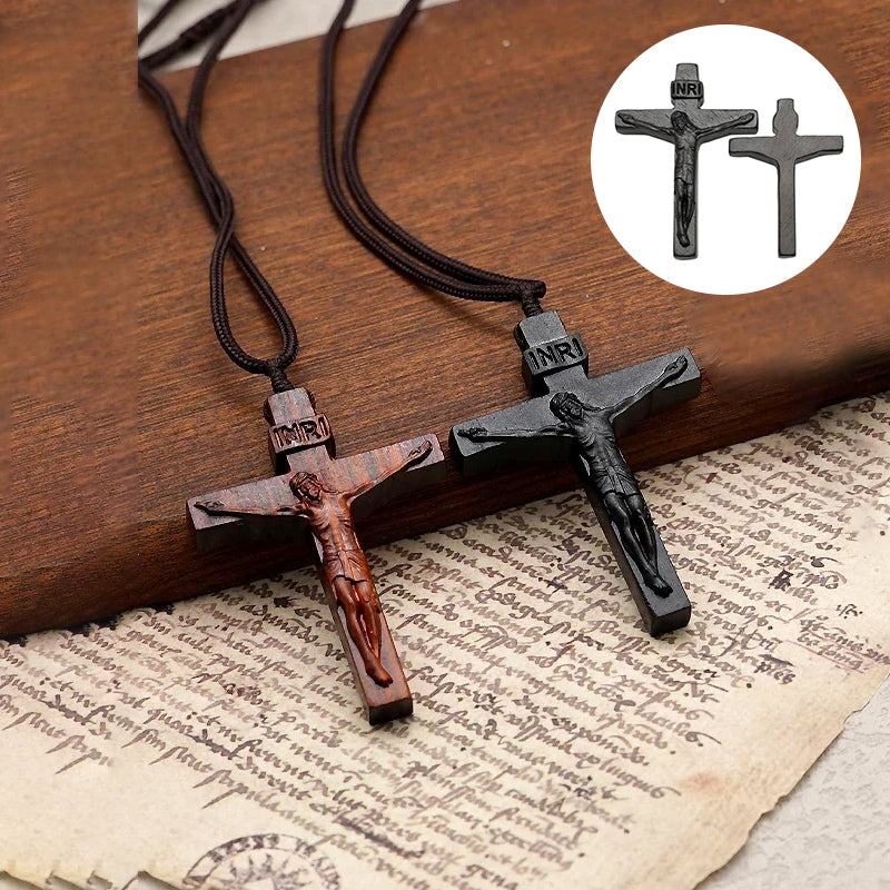 Jesus-Cross-Necklace made of Wood