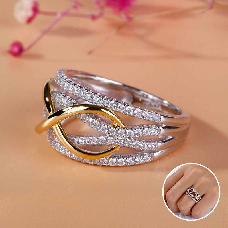 Mother & Daughter Forever Connected Together Ring