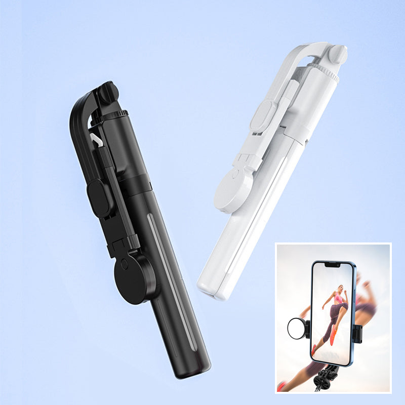 Selfie stick with LED fill light