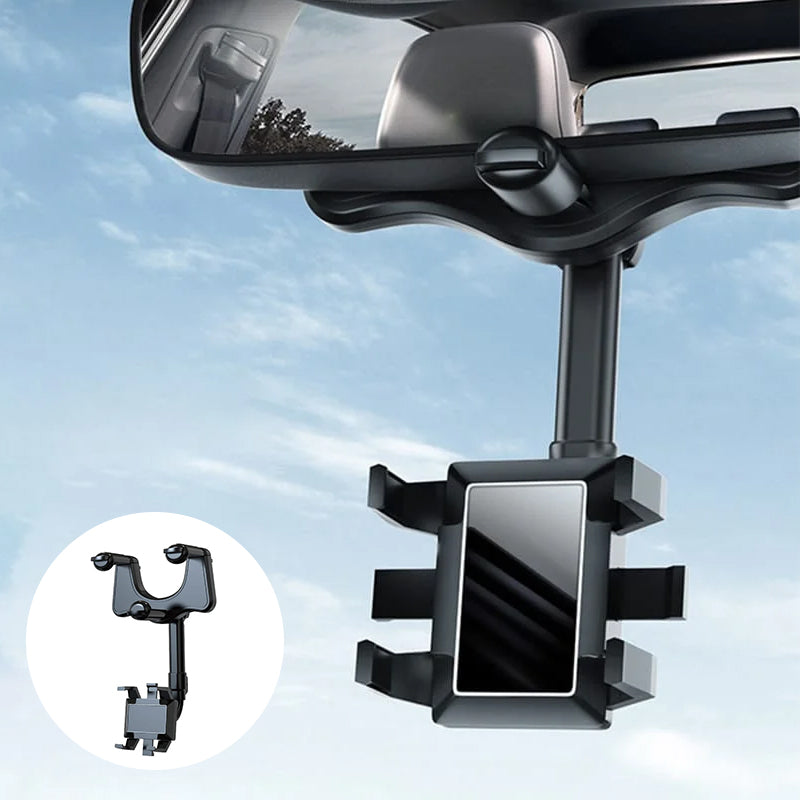 Multifunctional Rotatable Car Rearview Mirror Phone Holder