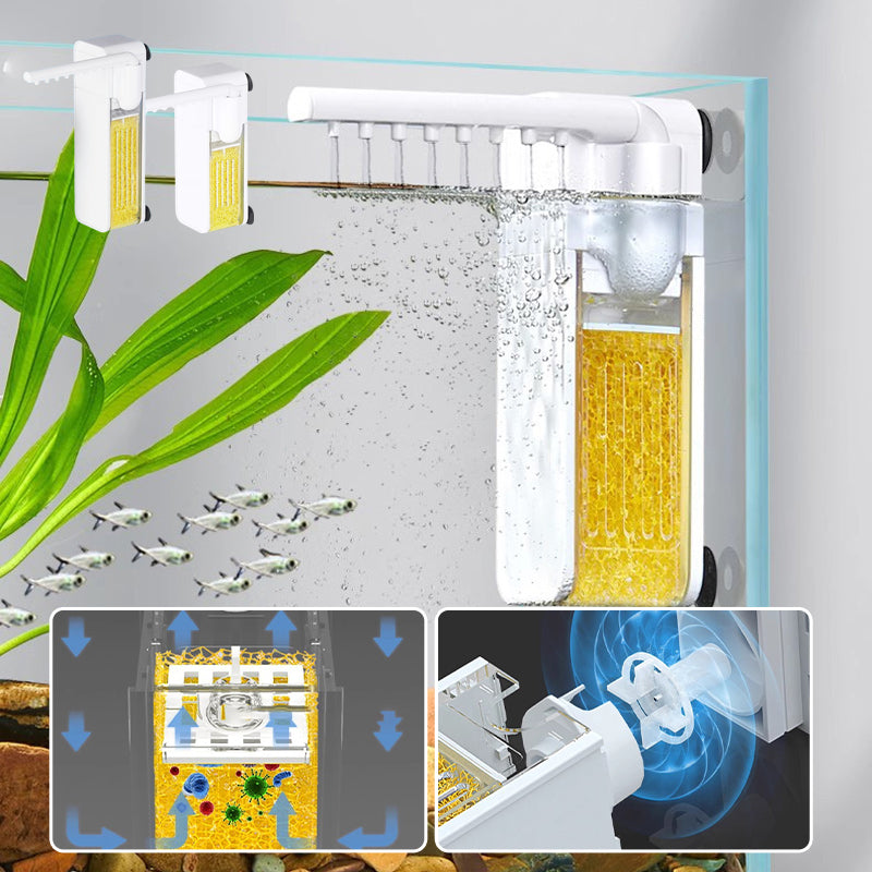 Quiet Fish Tank Aquarium Wall-Mounted Water Filter