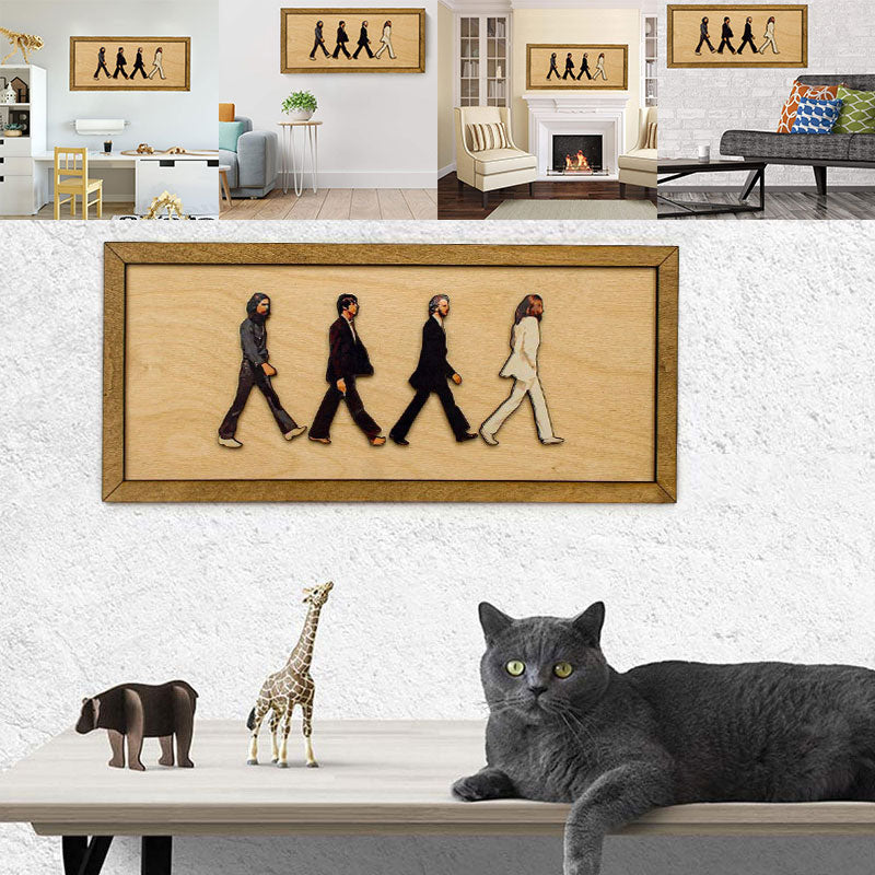 The Beatles framed Abbey Road portrait